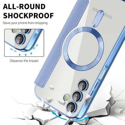 MagSafe ovitek za Samsung Galaxy A15 5G A156 / A15 A155, Techsuit, SmartMag Book, modra