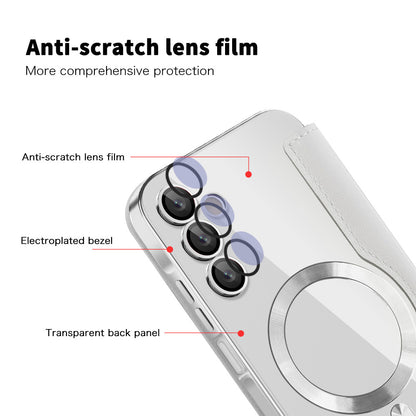 MagSafe ovitek za Samsung Galaxy A15 5G A156 / A15 A155, Techsuit, SmartMag Book, Siva