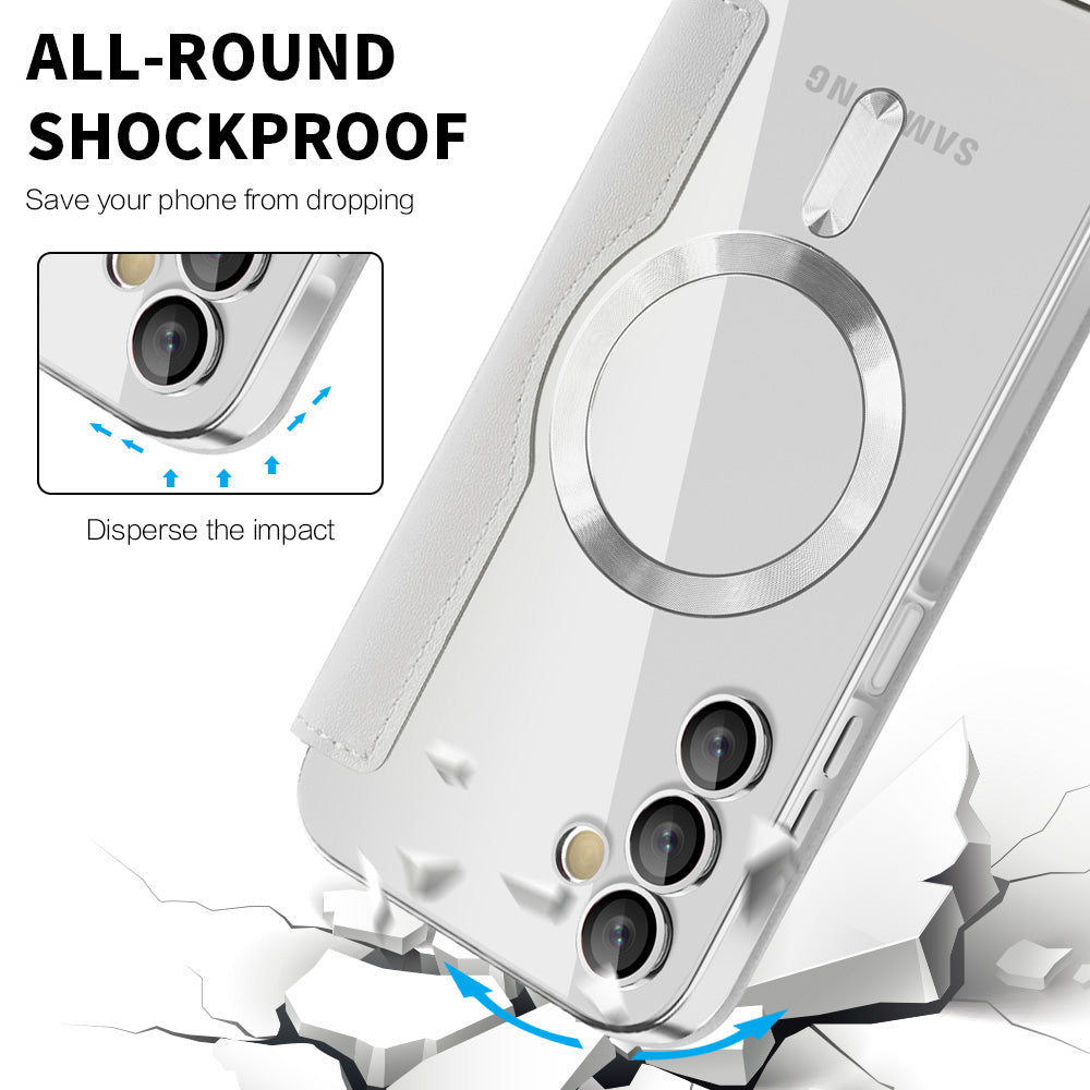 MagSafe ovitek za Samsung Galaxy A15 5G A156 / A15 A155, Techsuit, SmartMag Book, Siva
