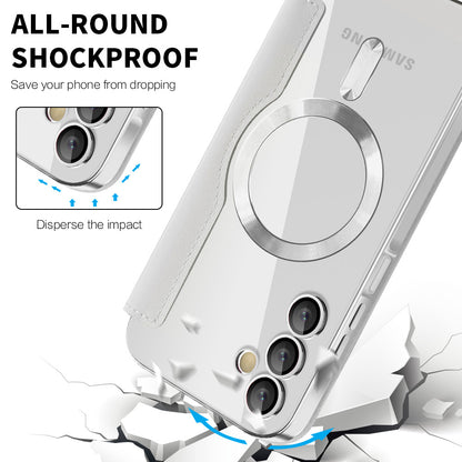 MagSafe ovitek za Samsung Galaxy A15 5G A156 / A15 A155, Techsuit, SmartMag Book, Siva