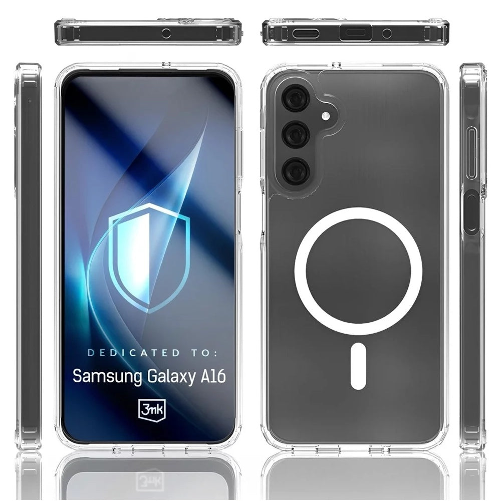 MagSafe ovitek za Samsung Galaxy A16 5G A166 / A16 4G A165, 3MK, Armor MagCase, Prozoren
