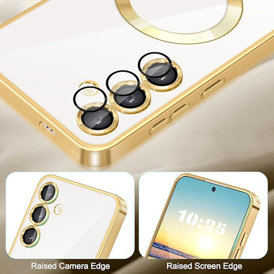 MagSafe ovitek za Samsung Galaxy A16 5G A166 / A16 4G A165, Techsuit, Luxury Crystal, Roza