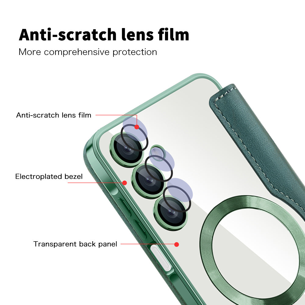 MagSafe ovitek za Samsung Galaxy A16 5G A166 / A16 4G A165, Techsuit, SmartMag Book, Zelen