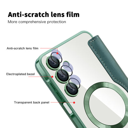 MagSafe ovitek za Samsung Galaxy A16 5G A166 / A16 4G A165, Techsuit, SmartMag Book, Zelen