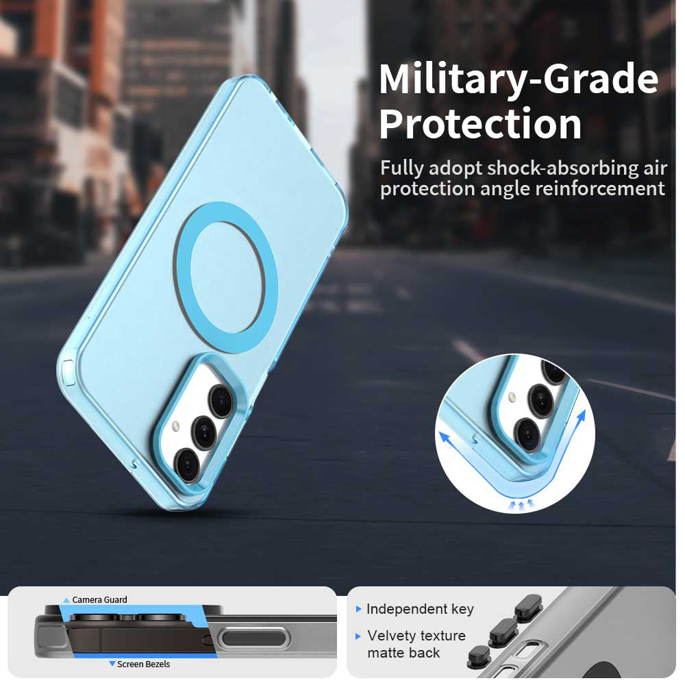 MagSafe ovitek za Samsung Galaxy A25 A256, Techsuit, CandyCase, modra