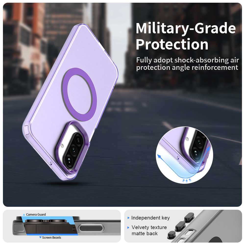 MagSafe ovitek za Samsung Galaxy A26 A266, Techsuit, CandyCase, Vijoličen