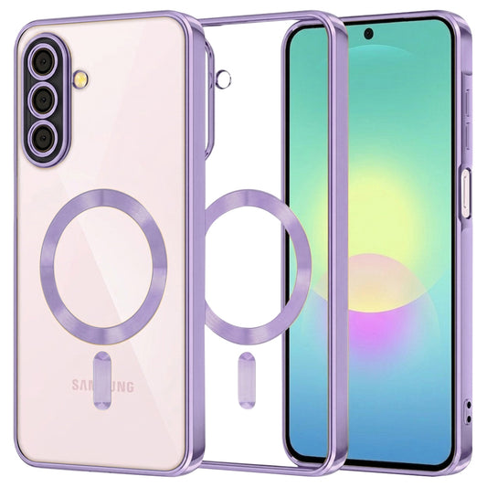 MagSafe ovitek za Samsung Galaxy A27 5G, Techsuit, Luxury Crystal, Svetlo vijolična