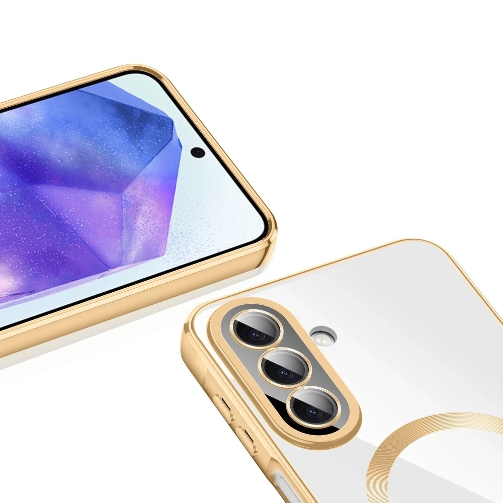 Ovitek MagSafe za Samsung Galaxy A27 5G, Techsuit, Luxury Crystal, Rdeč