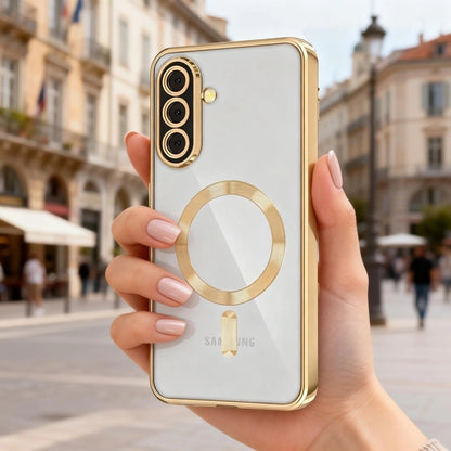 Ovitek MagSafe za Samsung Galaxy A27 5G, Techsuit, Luxury Crystal, Rdeč