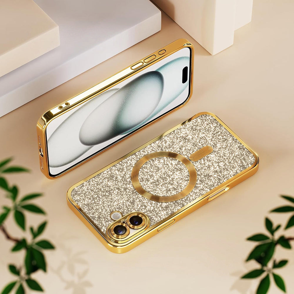 MagSafe ovitek za Samsung Galaxy A27 5G, Techsuit, Luxury Glitter, Bleu