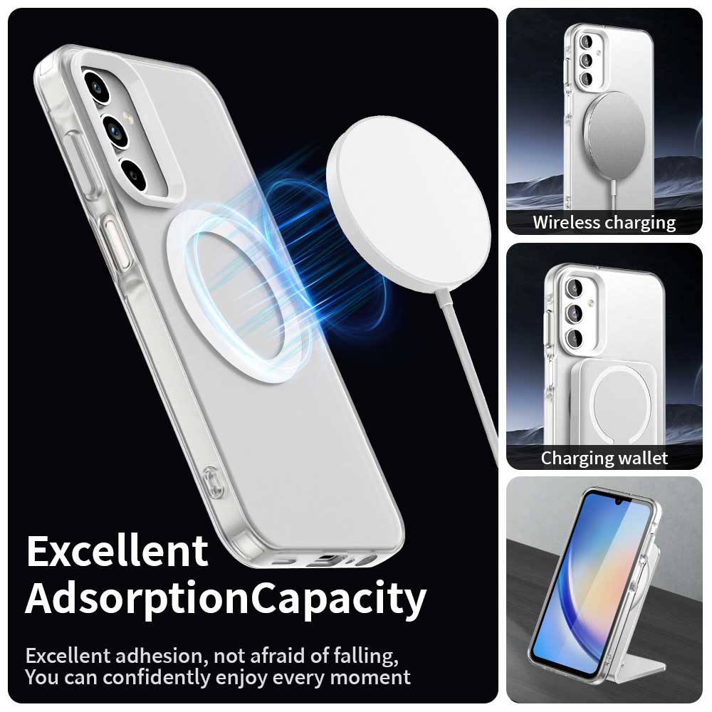 MagSafe ovitek za Samsung Galaxy A35 5G A356, Techsuit, CandyCase, Bela