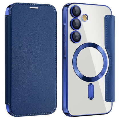 MagSafe Case for Samsung Galaxy A35 5G A356, Techsuit, SmartMag Book, Blue
