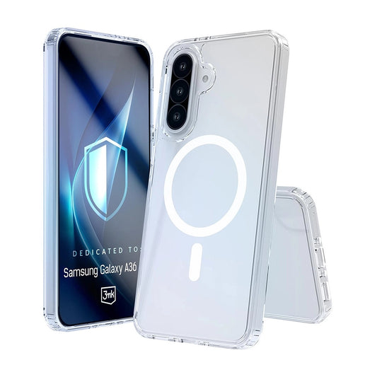 MagSafe ovitek za Samsung Galaxy A36 A366, 3MK, Armor MagCase, Prozoren