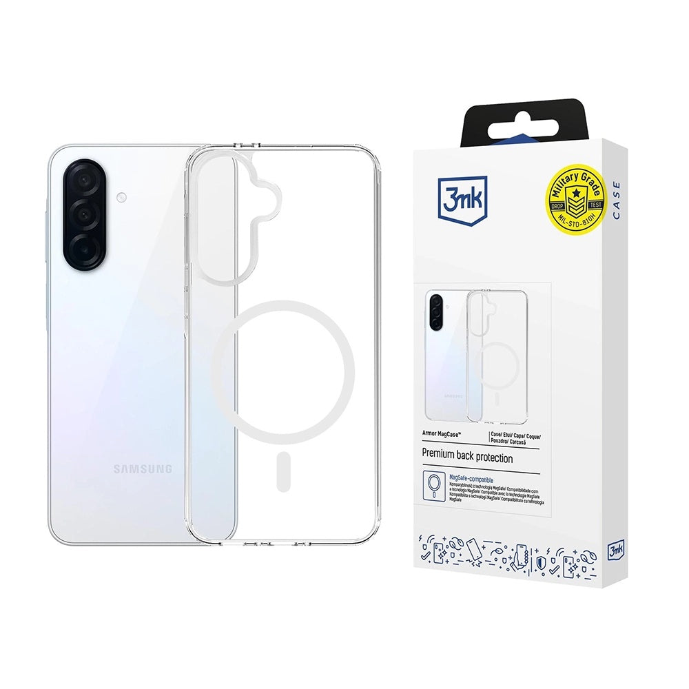 MagSafe ovitek za Samsung Galaxy A36 A366, 3MK, Armor MagCase, Prozoren