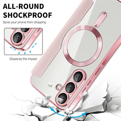MagSafe ovitek za Samsung Galaxy A36 A366, Techsuit, SmartMag Book, roza