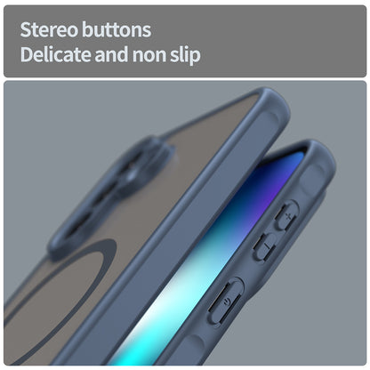 Ovitek MagSafe za Samsung Galaxy A37 5G, Techsuit, HaloFrost II, Temno modra