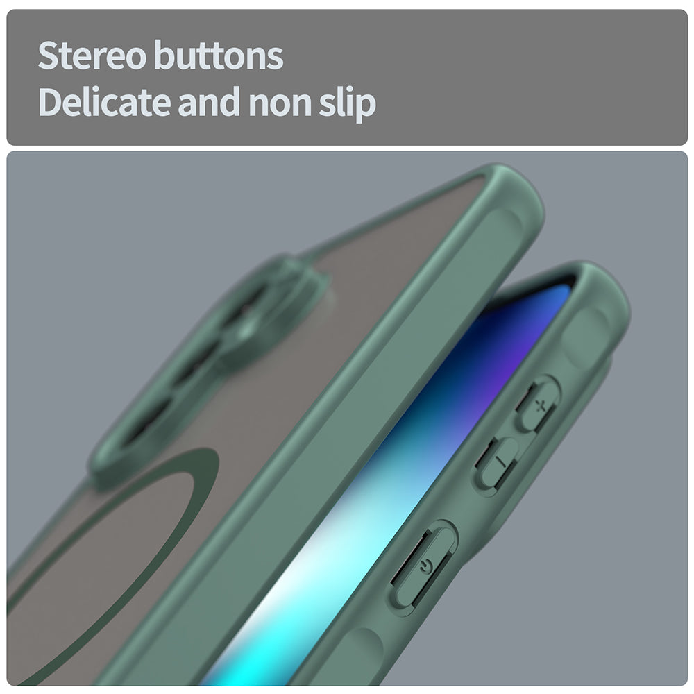 MagSafe Case for Samsung Galaxy A37 5G, Techsuit, HaloFrost II, Green