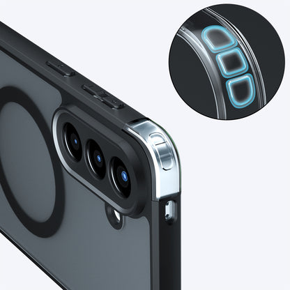 Ovitek MagSafe za Samsung Galaxy A37 5G, Techsuit, PureFrost, Satenasto črn