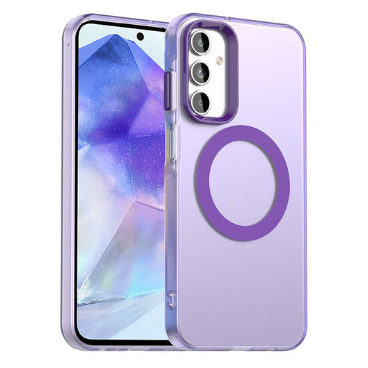 Ovitek MagSafe za Samsung Galaxy A55 5G A556, Techsuit, CandyCase, Vijoličen