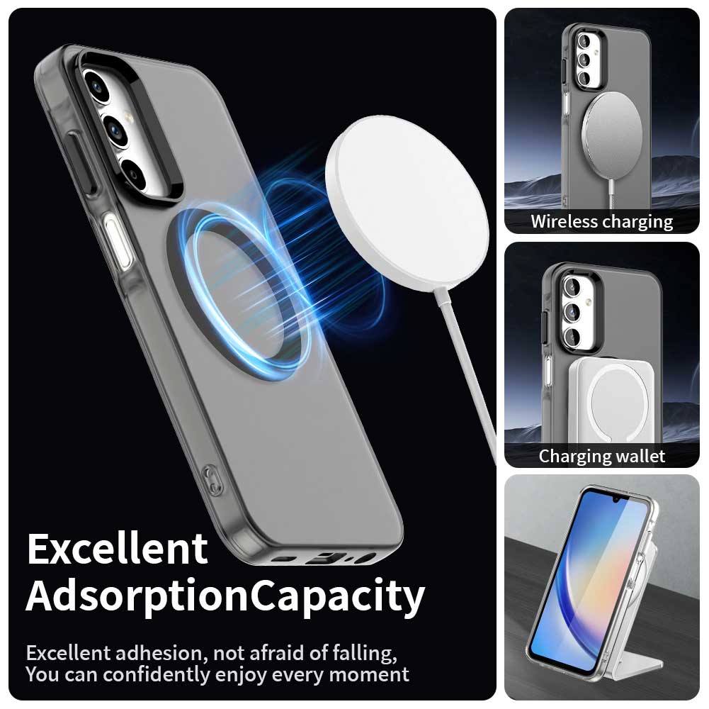 MagSafe Case for Samsung Galaxy A55 5G A556, Techsuit, CandyCase, Black