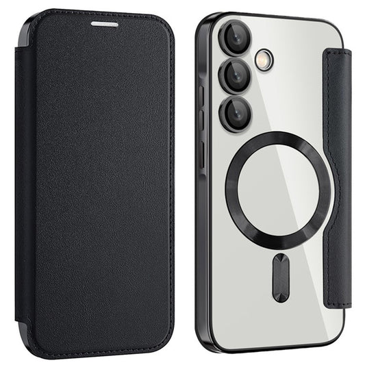 MagSafe ovitek za Samsung Galaxy A55 5G A556, Techsuit, SmartMag Book, Črn