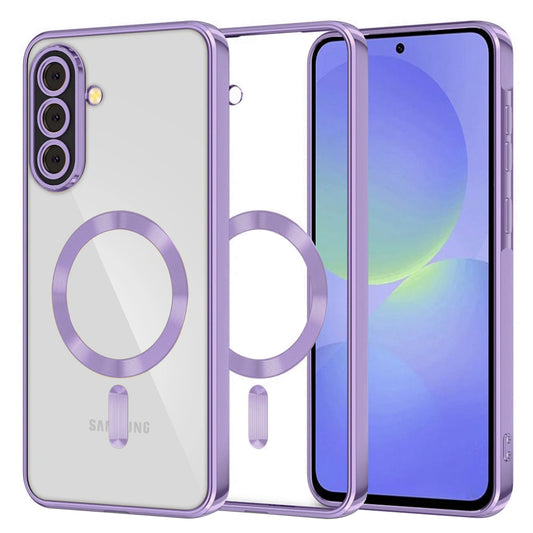 MagSafe ovitek za Samsung Galaxy A56 A566 / A36 A366, Techsuit, Luxury Crystal, Svetlo vijolična