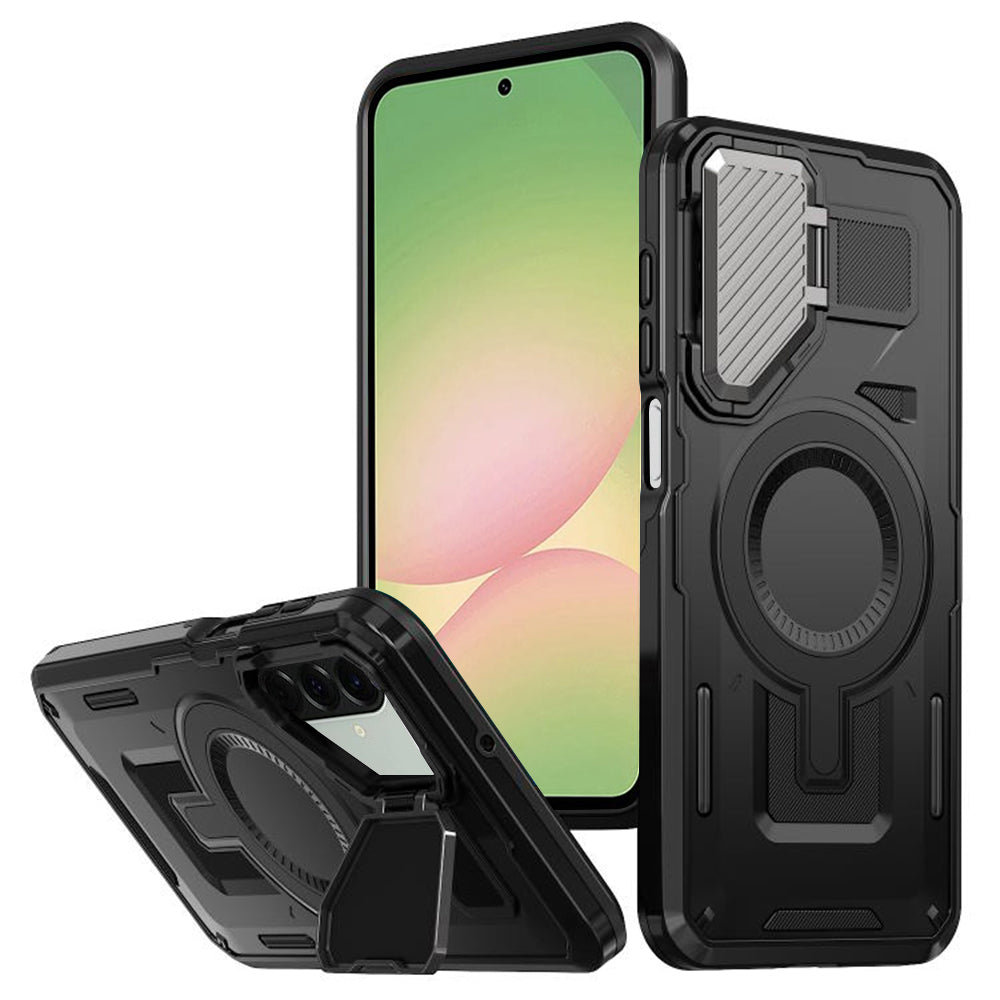 MagSafe ovitek za Samsung Galaxy A56 A566, Techsuit, CamVault, Črn