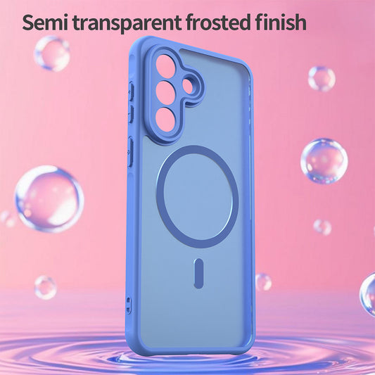 MagSafe Case for Samsung Galaxy A56 A566, Techsuit, HaloFrost II, Blue