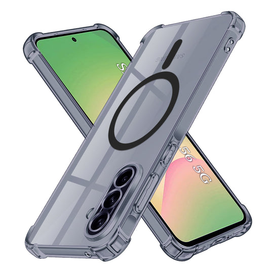 MagSafe ovitek za Samsung Galaxy A56 A566, Techsuit, prozoren proti udarcem, dimljen