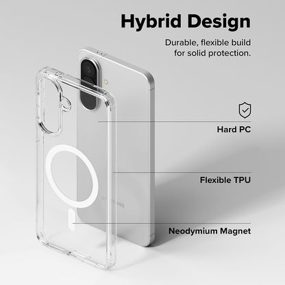 Ovitek MagSafe za Samsung Galaxy A57 5G, Ringke, Fusion, Prozoren