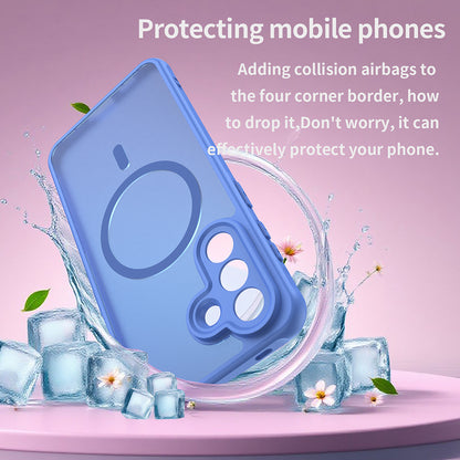 MagSafe Case for Samsung Galaxy A57 5G, Techsuit, HaloFrost II, Blue