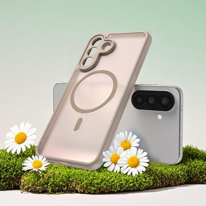 Ovitek MagSafe za Samsung Galaxy A57 5G, Techsuit, HaloFrost II, Zlat.