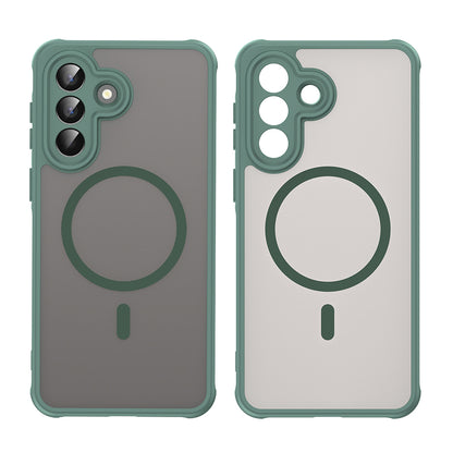 Ovitek MagSafe za Samsung Galaxy A57 5G, Techsuit, HaloFrost II, Zelen