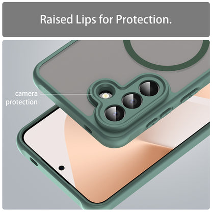 Ovitek MagSafe za Samsung Galaxy A57 5G, Techsuit, HaloFrost II, Zelen