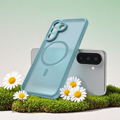 Ovitek MagSafe za Samsung Galaxy A57 5G, Techsuit, HaloFrost II, Svetlo zelen.