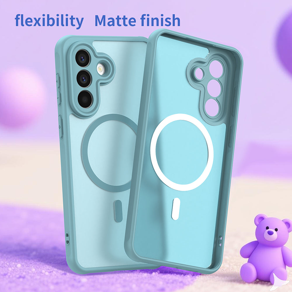 Ovitek MagSafe za Samsung Galaxy A57 5G, Techsuit, HaloFrost II, Svetlo zelen.