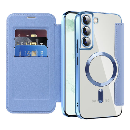MagSafe ovitek za Samsung Galaxy S22+ 5G S906, Techsuit, SmartMag Book, modra