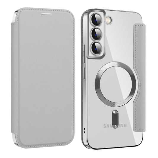 Ovitek MagSafe za Samsung Galaxy S22+ 5G S906, Techsuit, SmartMag Book, Siva