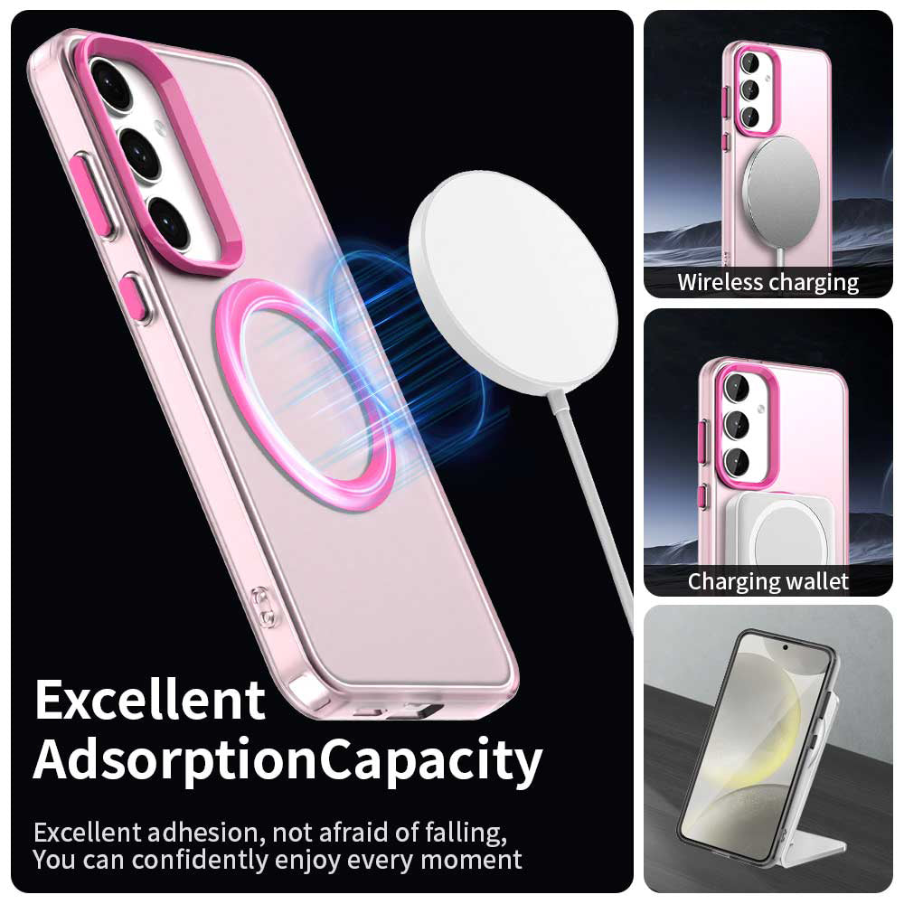 MagSafe ovitek za Samsung Galaxy S23 FE S711, Techsuit, CandyCase, roza
