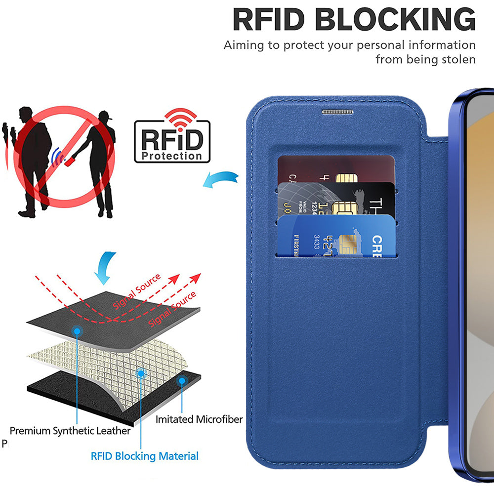 MagSafe ovitek za Samsung Galaxy S23 FE S711, Techsuit, SmartMag Book, modra