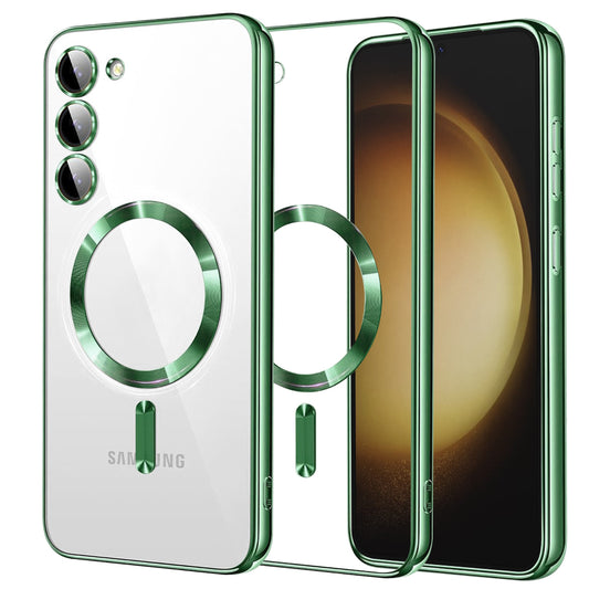 MagSafe ovitek za Samsung Galaxy S23+ S916, Techsuit, Luxury Crystal, Svetlo zelena