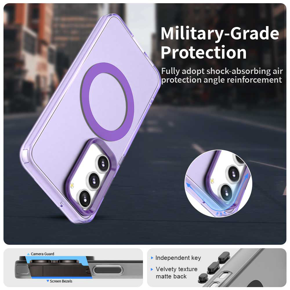 Ovitek MagSafe za Samsung Galaxy S23 S911, Techsuit, CandyCase, Vijoličen