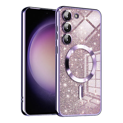 MagSafe Case for Samsung Galaxy S23 S911, Techsuit, Luxury Glitter, Light Purple