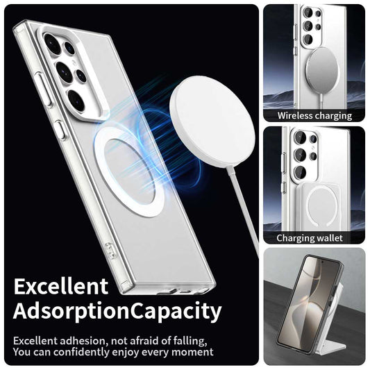MagSafe ovitek za Samsung Galaxy S23 Ultra S918, Techsuit, CandyCase, Bela