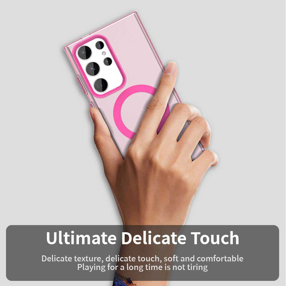 MagSafe ovitek za Samsung Galaxy S23 Ultra S918, Techsuit, CandyCase, roza
