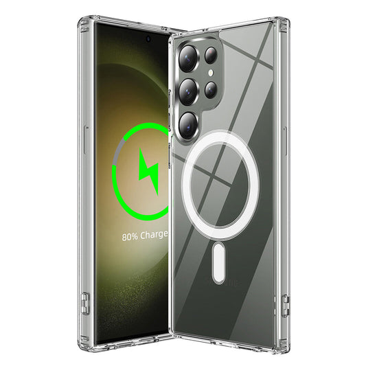 Ovitek MagSafe za Samsung Galaxy S23 Ultra S918, Techsuit, Pro, Prozoren