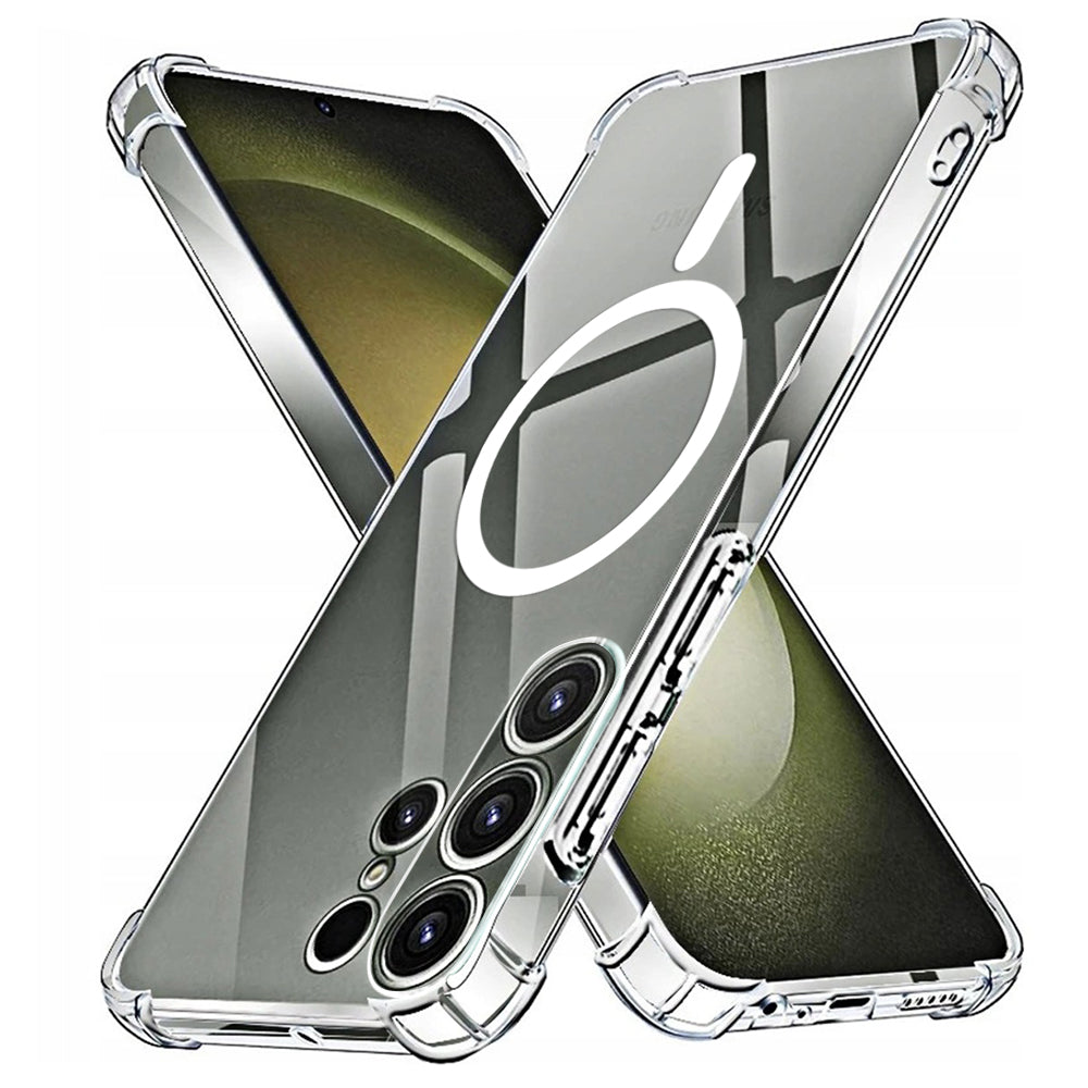 MagSafe ovitek za Samsung Galaxy S23 Ultra S918, Techsuit, odporen na udarce, prozoren