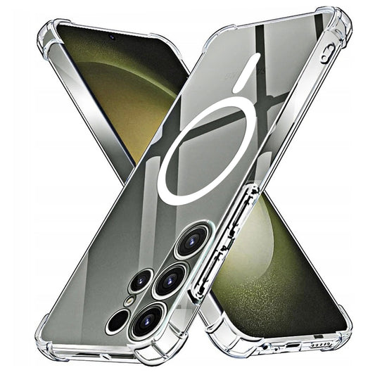 MagSafe ovitek za Samsung Galaxy S23 Ultra S918, Techsuit, odporen na udarce, prozoren