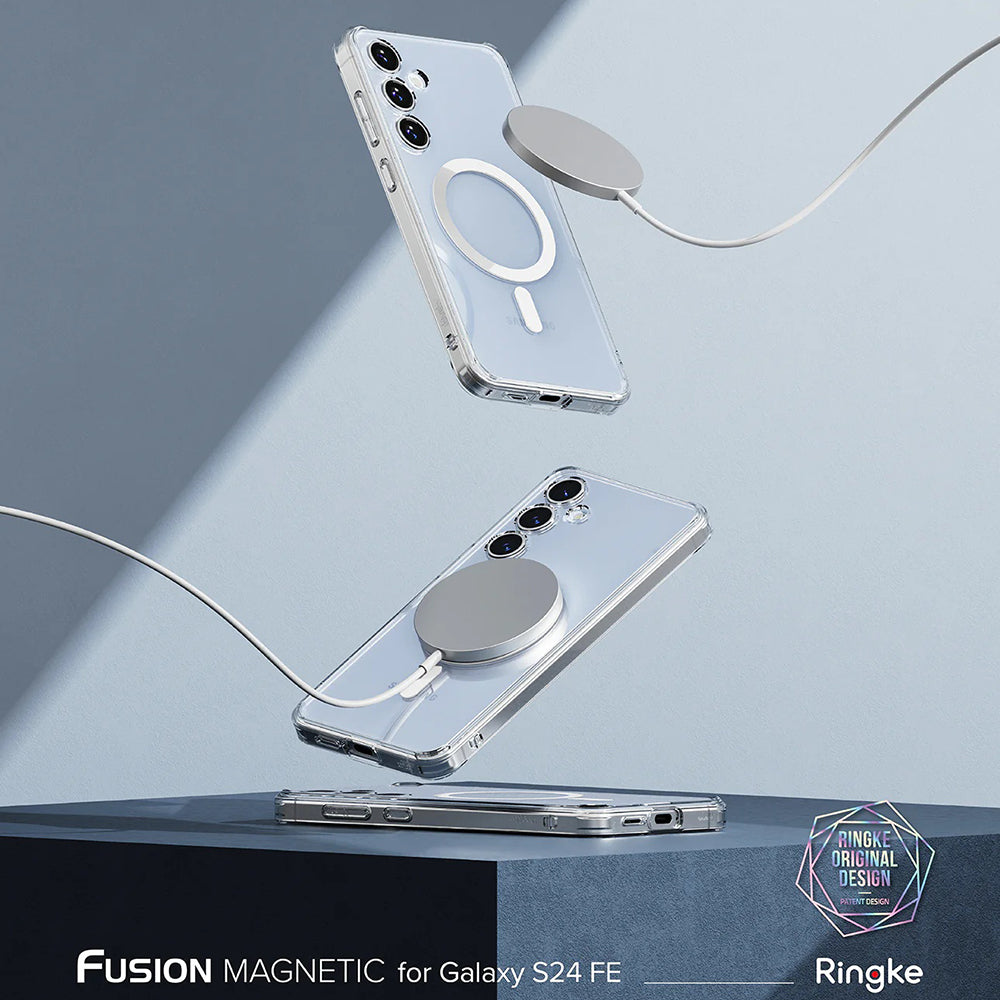 MagSafe ovitek za Samsung Galaxy S24 FE S721, Ringke, Fusion, Prozoren
