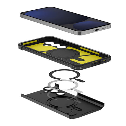 Ovitek MagSafe za Samsung Galaxy S24 FE S721, Spigen, Tough Armor, Črn ACS08625